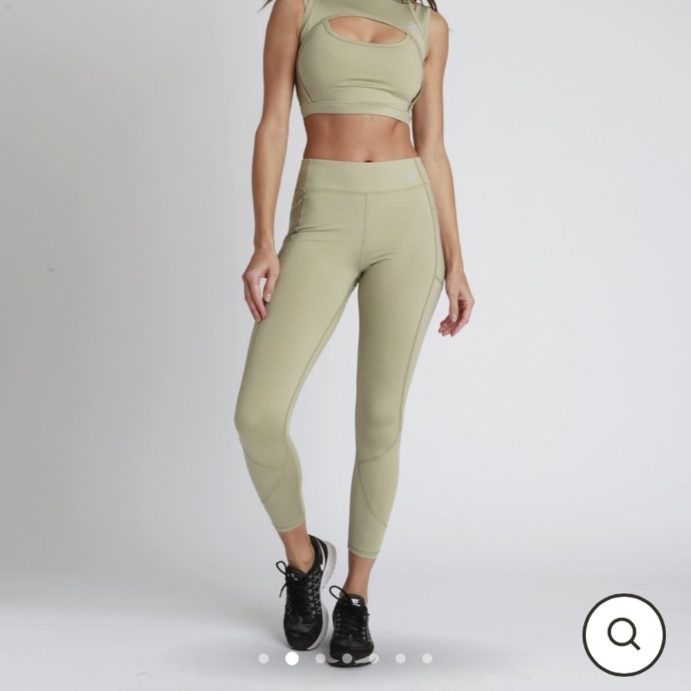 High-Rise Sage Green Performance Leggings